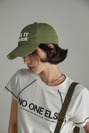 Make It Noe Lettering Embroidered Daily Ball Cap