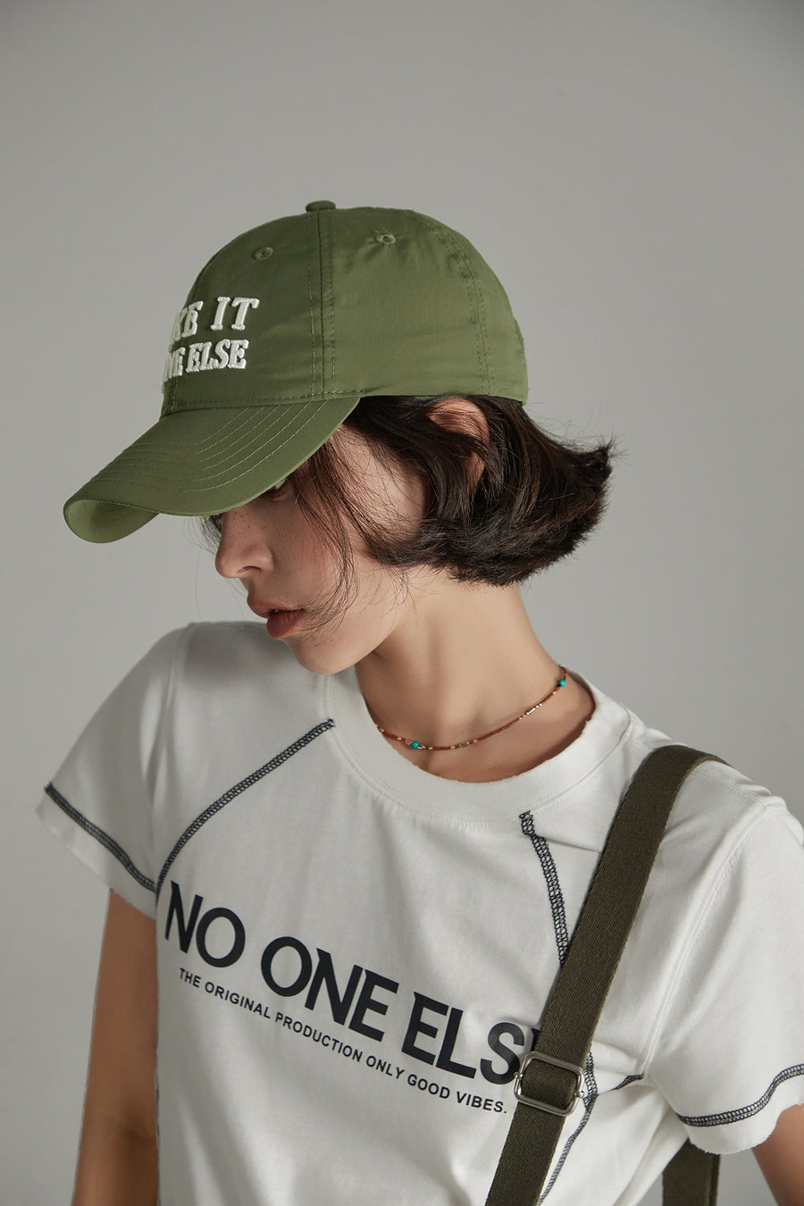 CHUU Make It Noe Lettering Embroidered Daily Ball Cap