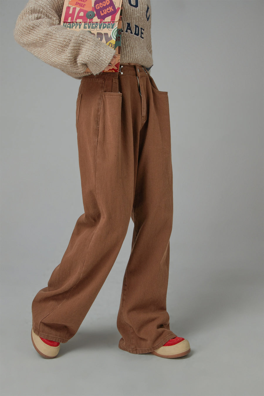 CHUU Summer Adjustable High Waist Wide Leg Pants