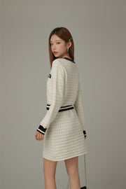 Logo Jacquard Knit Skirt