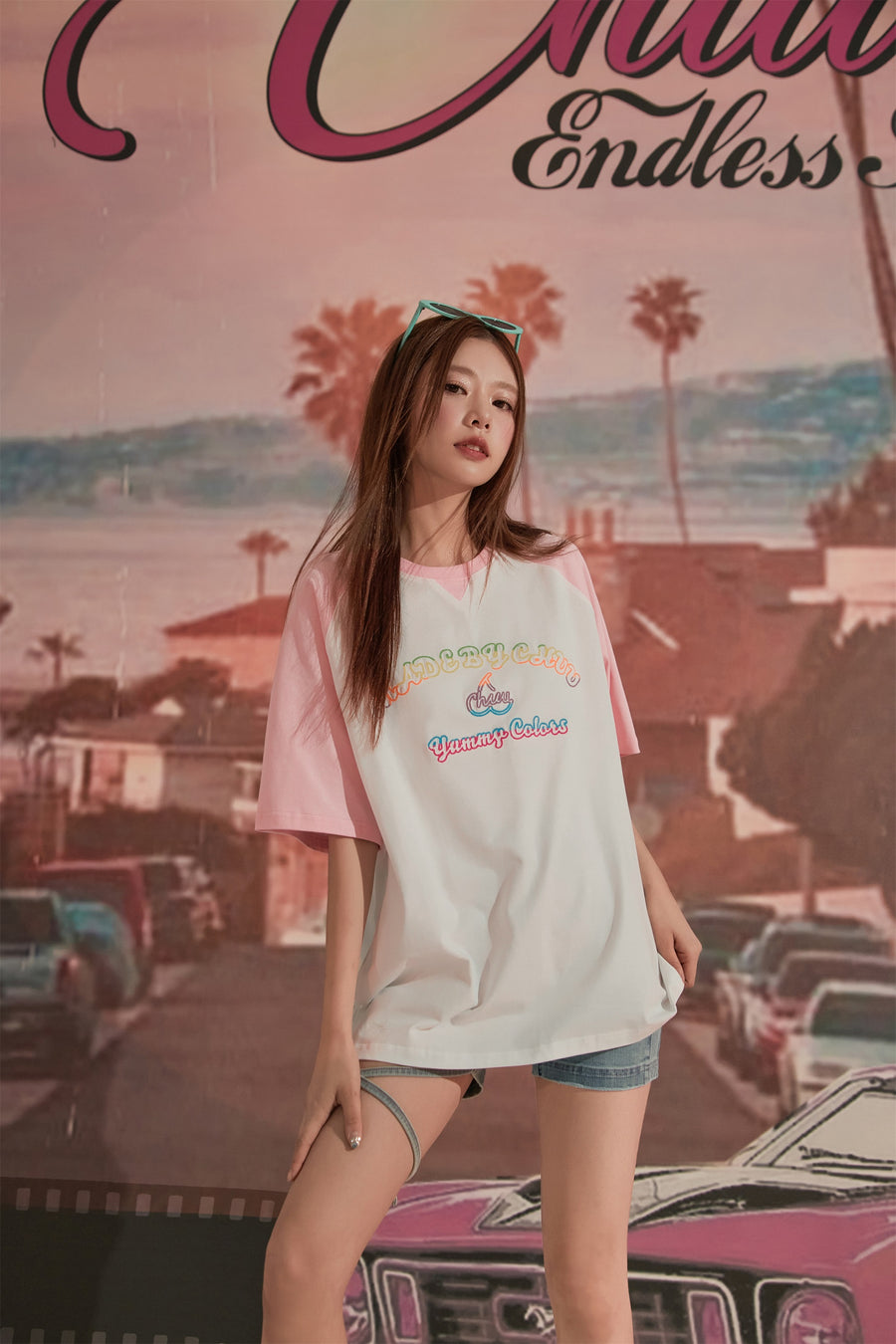 CHUU Color Blocked Yummy Colors Loose Fit T-Shirt