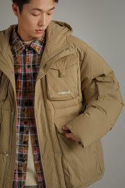 Hooded Multi-Pocket Padded Jacket