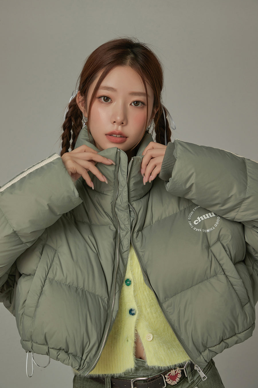 CHUU Sporty Crop Padded Jacket