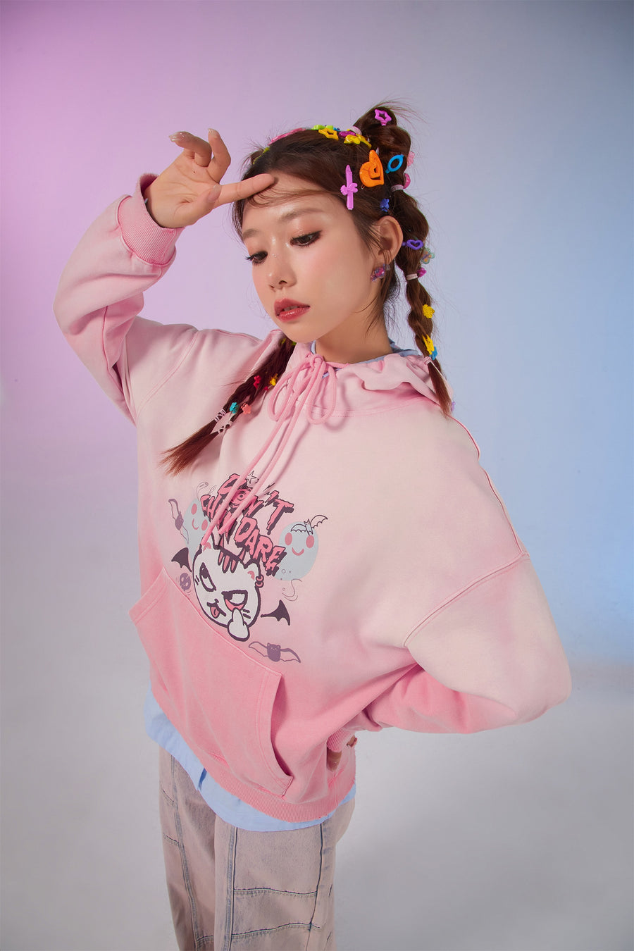 CHUU Halloween Character Color Hoodie