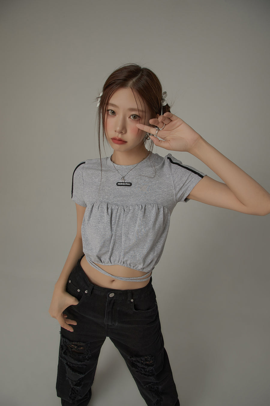 CHUU String Slim Fit Cropped Top