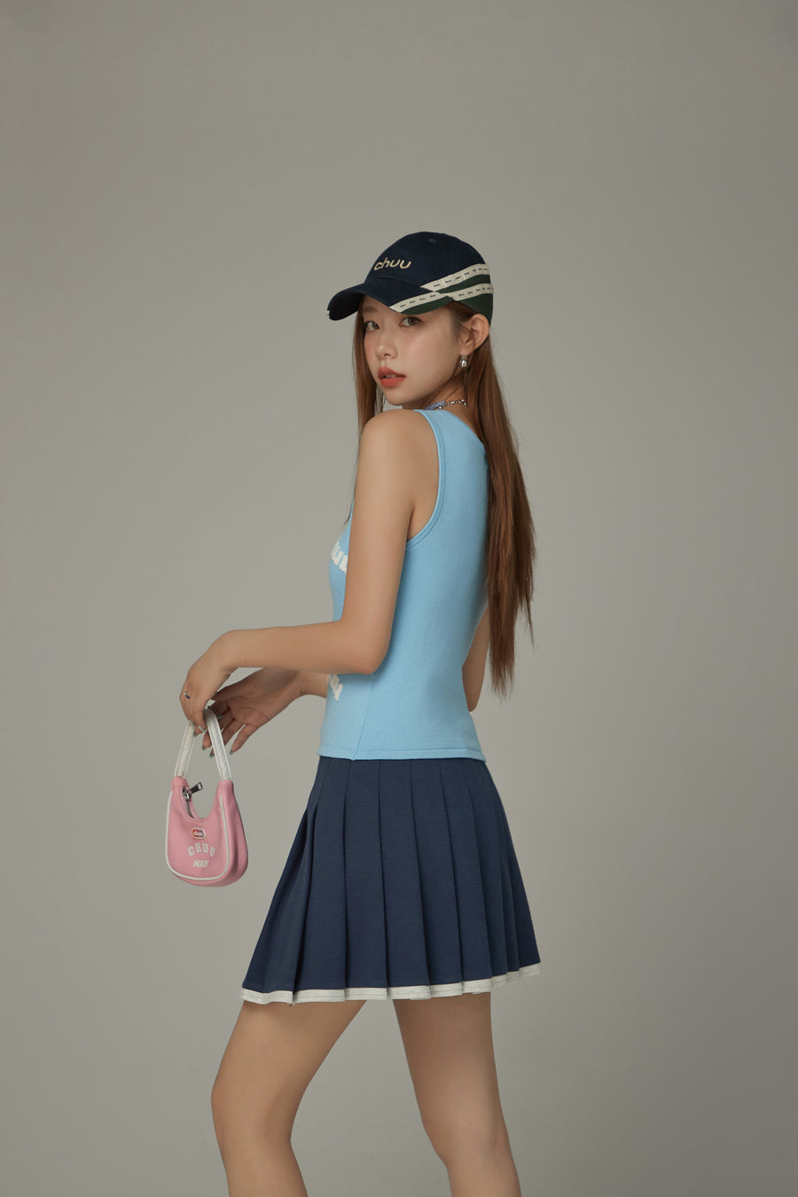 CHUU Logo Color Lettering Button Sleeveless Top