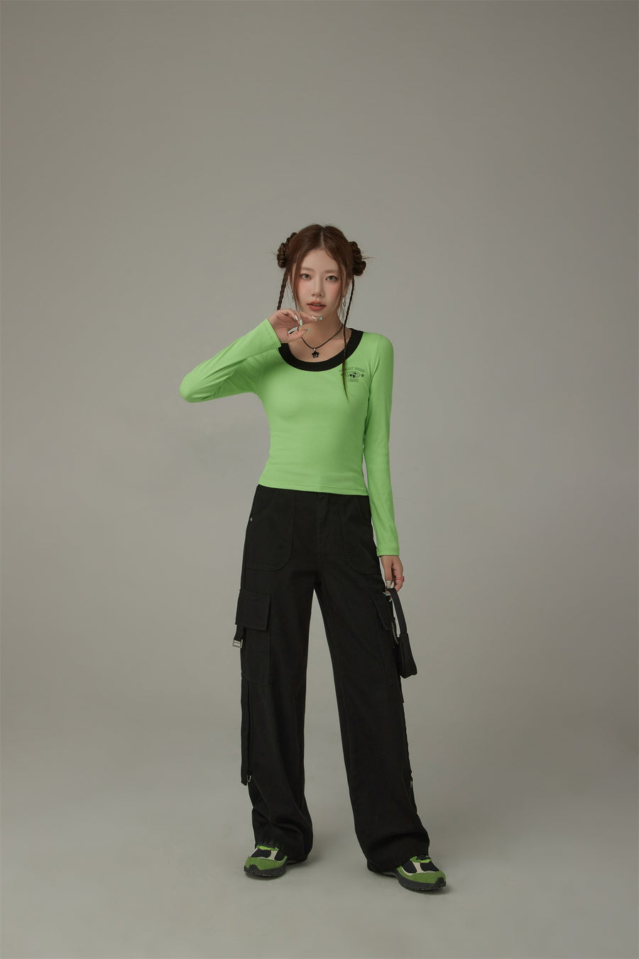 CHUU Pocket Straps Cargo Wide Pants