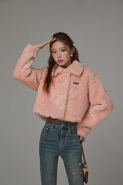 Fleece Collar Button Jacket