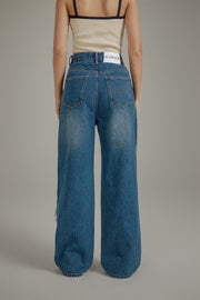 Point Pock Baggy Denim Jeans