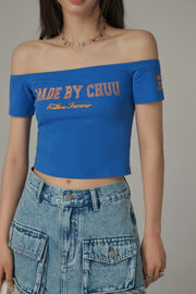 Made By Chuu Off-The-Shoulder Slim T-Shirt