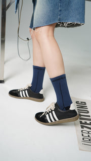 Color Matching Vintage Jacquard High Socks