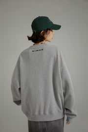 Color Embroidery Waffle Logo Sweatshirt