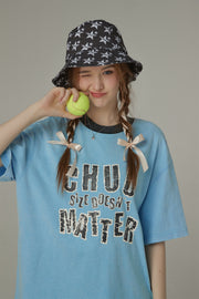 Chuu Size Doesnt Matter Boxy Cotton Short Sleeve T-Shirt