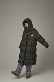 Hooded Glove Muffler Padded Coat