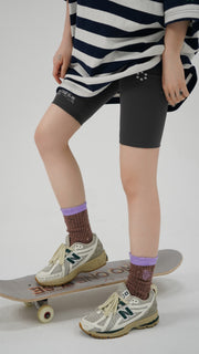 Distressed Embroidered Color High Socks