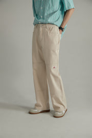 Colored Straight Wide Denim Pants