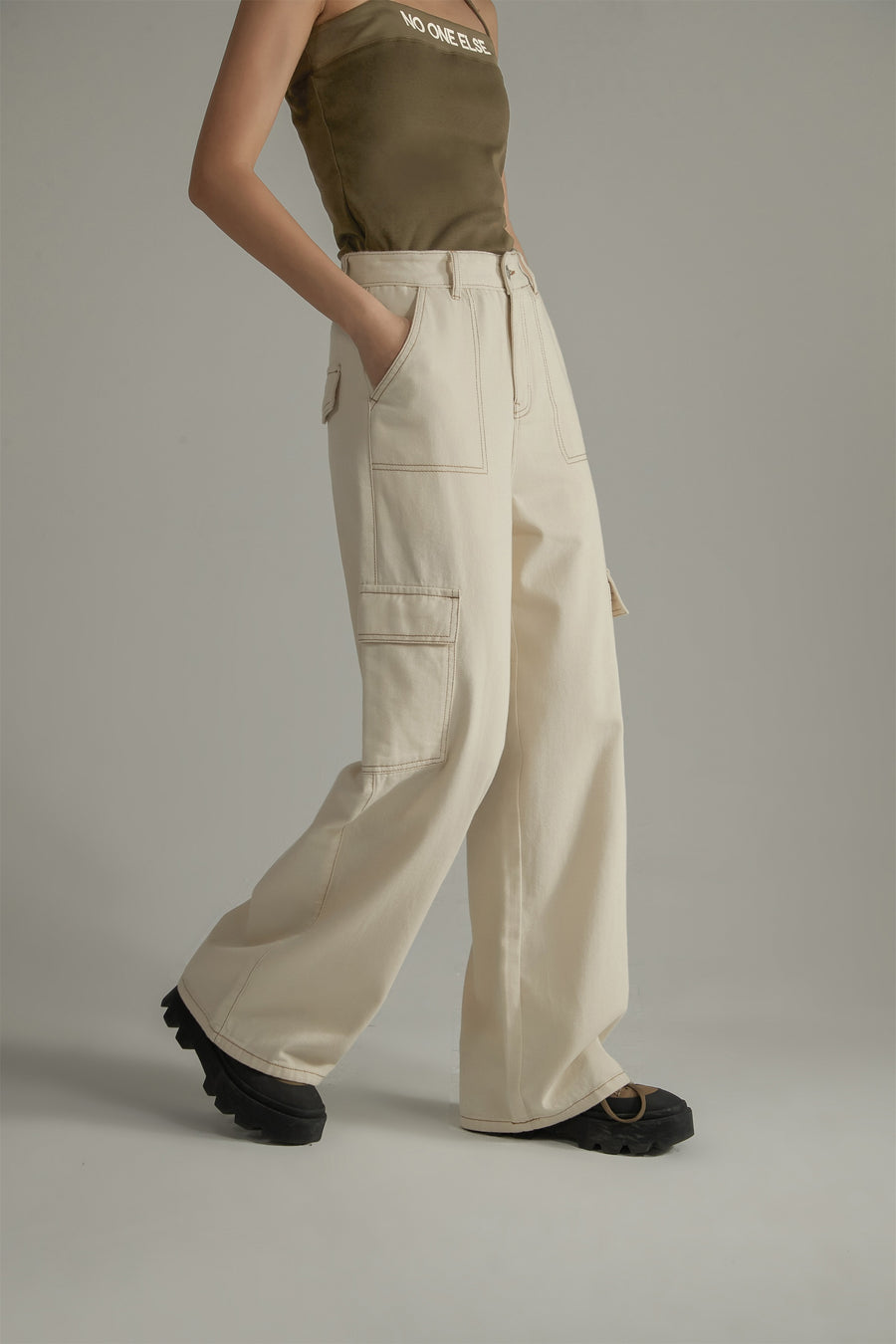 CHUU Take Me Outside Cargo Cotton Pants