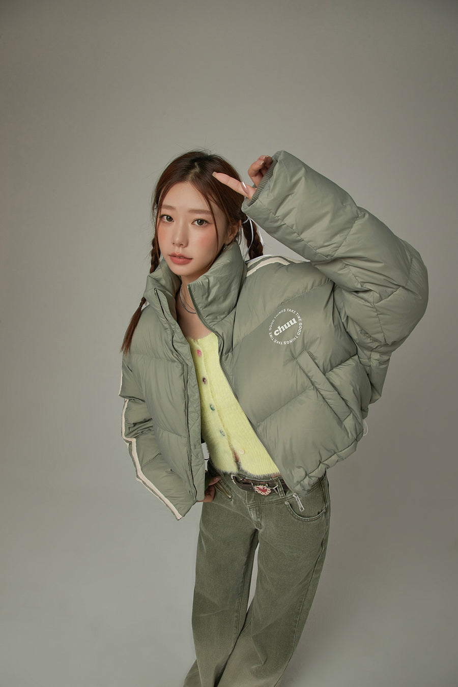 CHUU Sporty Crop Padded Jacket