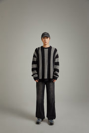 Vintage Color Scheme Stripe Knit Sweater