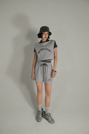 Noe Logo Cropped Sleeveless Sweatshirt