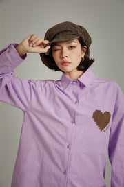 Heart Boxy Color Shirt