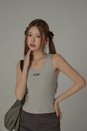 Ribbed Sleeveless Slim Top