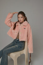 Fleece Collar Button Jacket