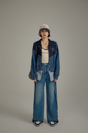 Point Pock Baggy Denim Jeans