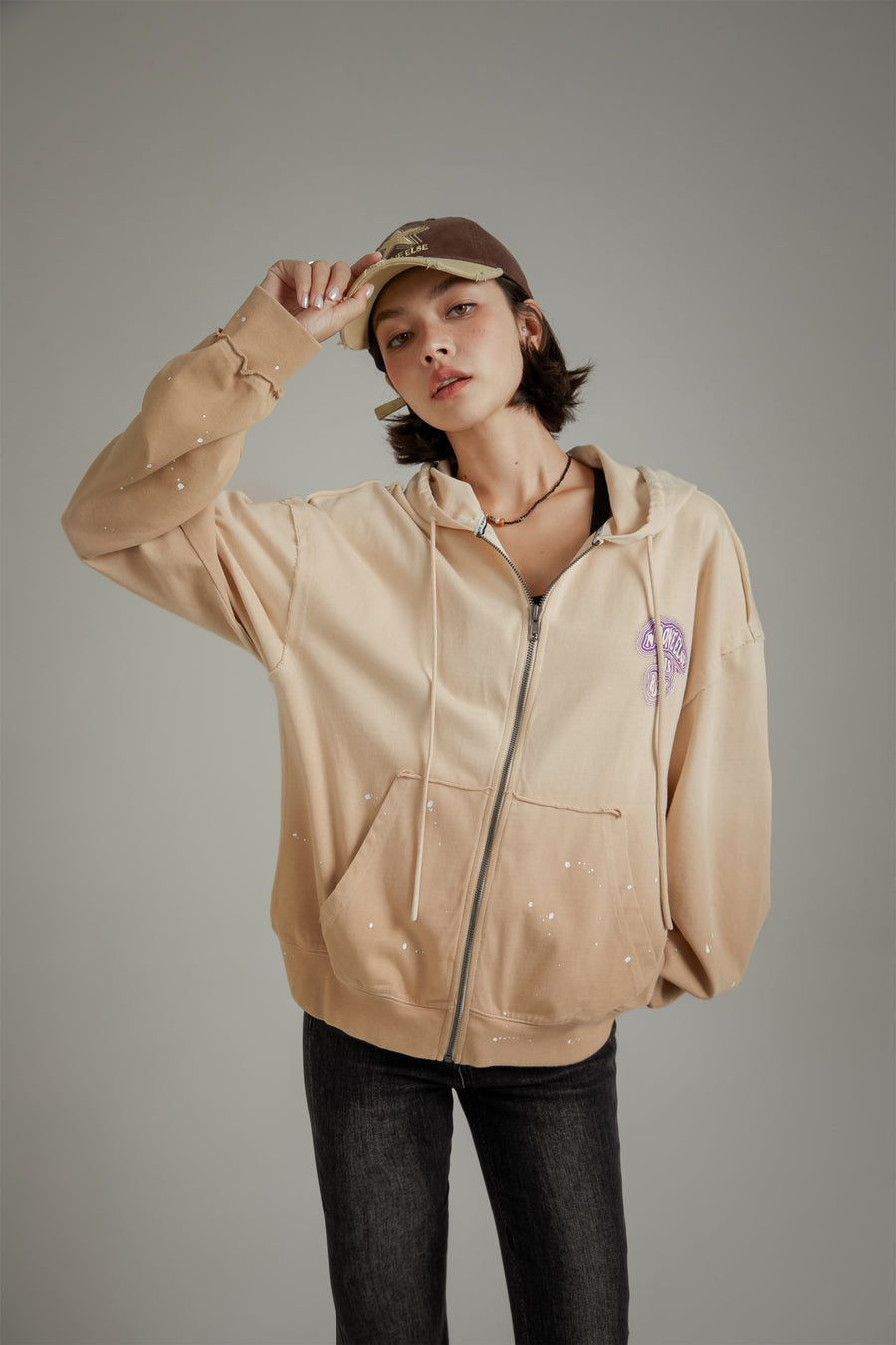 CHUU Gradient Hooded Zip-Up