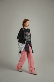 Frayed Sides Pocket Pants