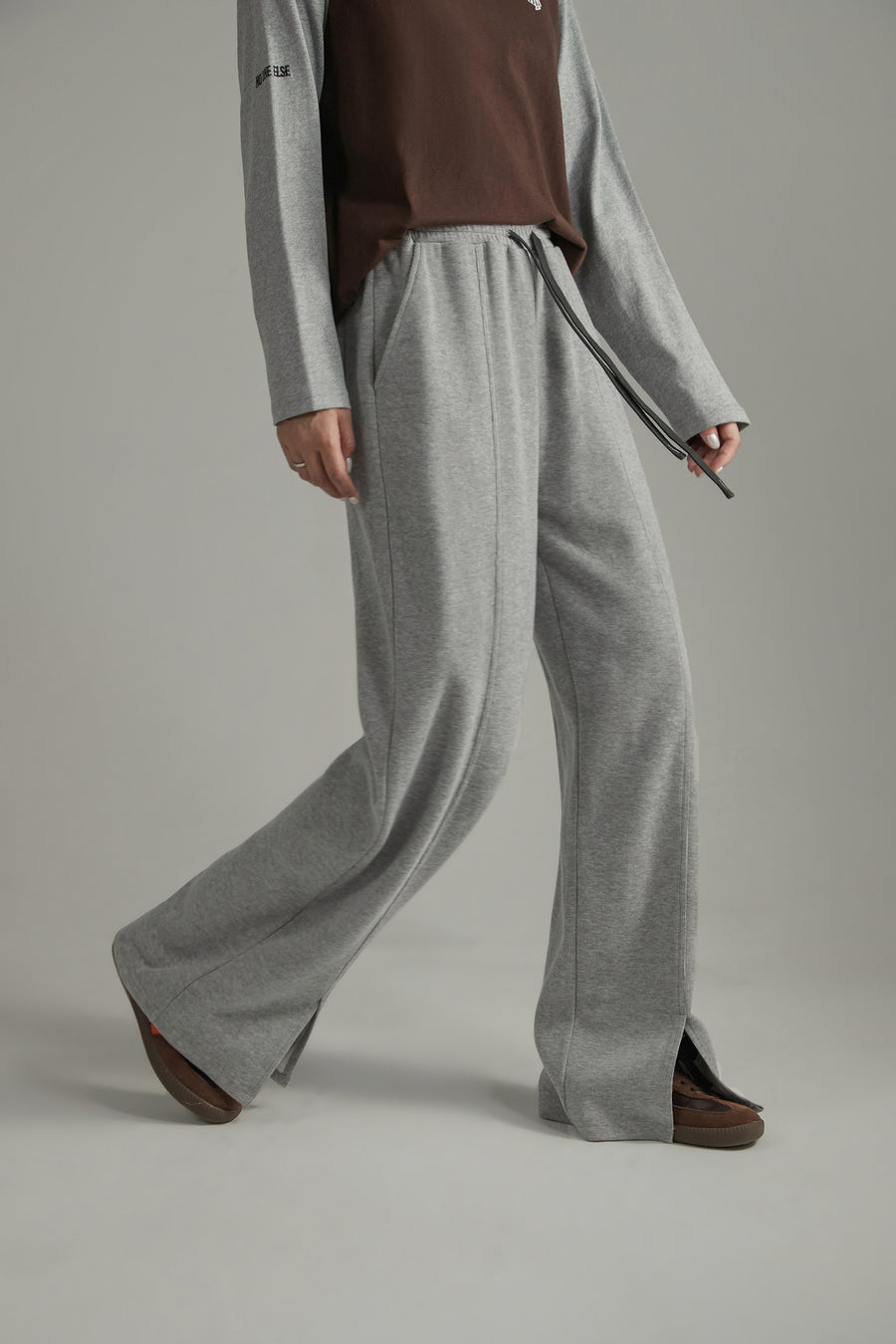 CHUU Slit Sweatpants Wide Pants