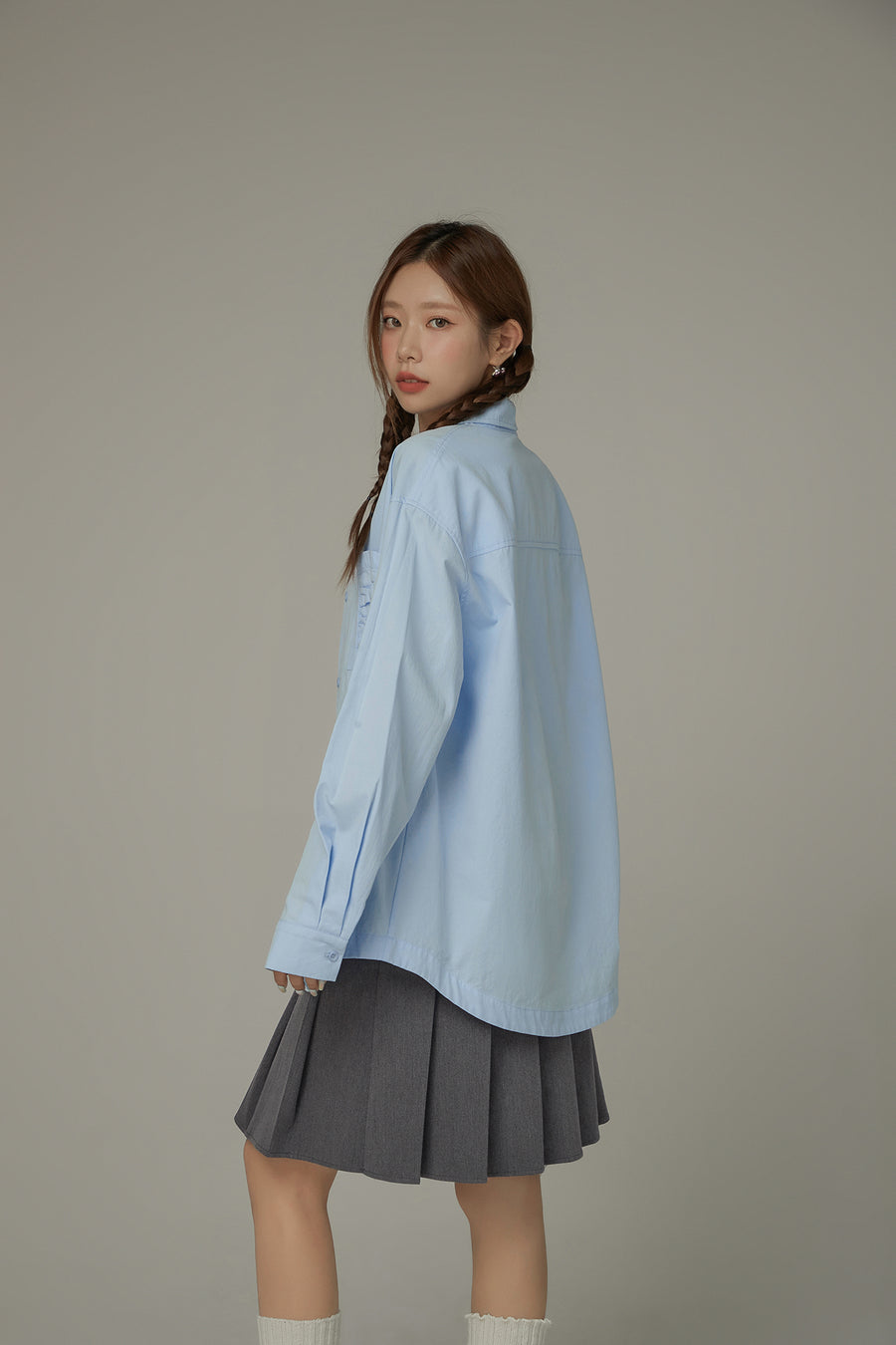 CHUU Heart Loose Fit Color Long Sleeve Shirt