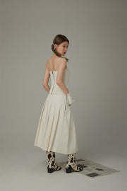 Heart Pleated Long Skirt