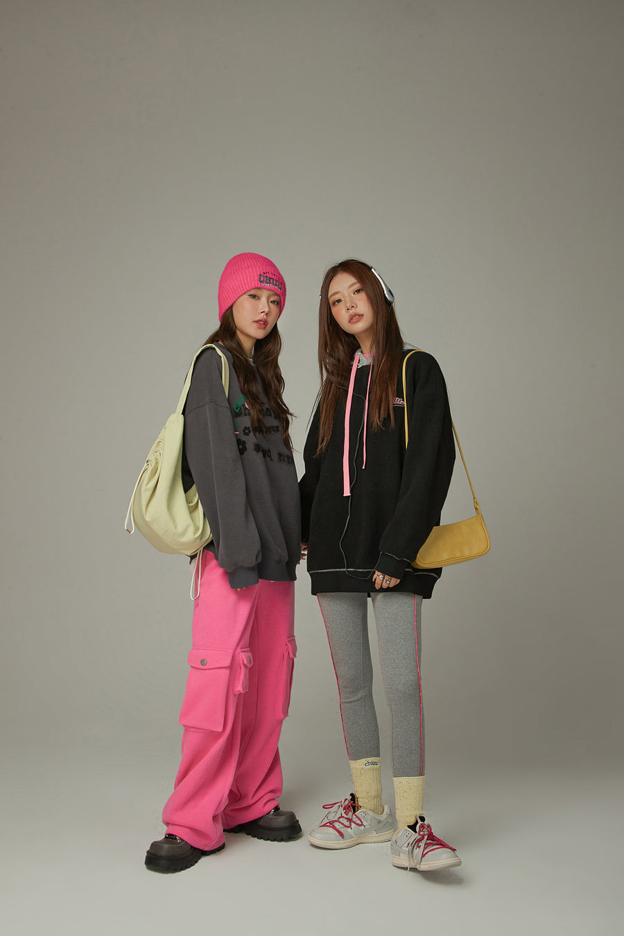 CHUU Fleece Color Combination Hoodie