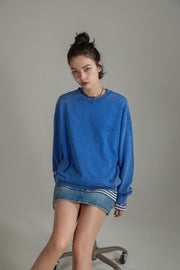 Basic Embroidery Overfit Sweatshirt