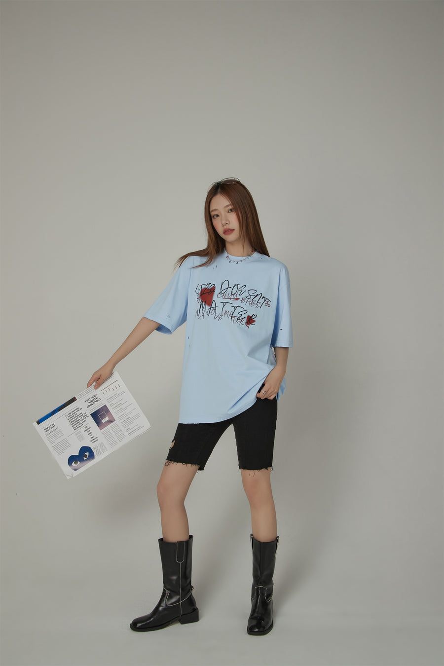 CHUU Size Doesnt Matter Cotton Loose-Fitting T-Shirt