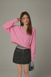 Cherry Crop Knit Sweater