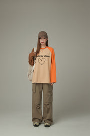 Logo Heart Color Long Sleeve T-Shirt