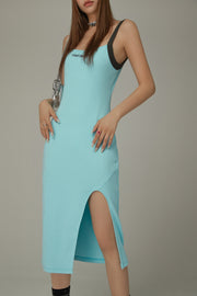 Slit Sleeveless Long Dress