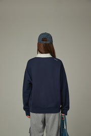 Polo Neck Boxy Sweatshirt