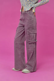 Pocket Color Straight Jeans