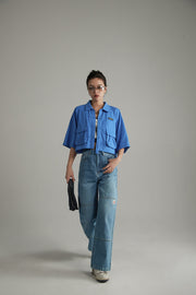 Low Pocket Cropped Shirt