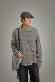 Diagonal Boxy Knit Sweater