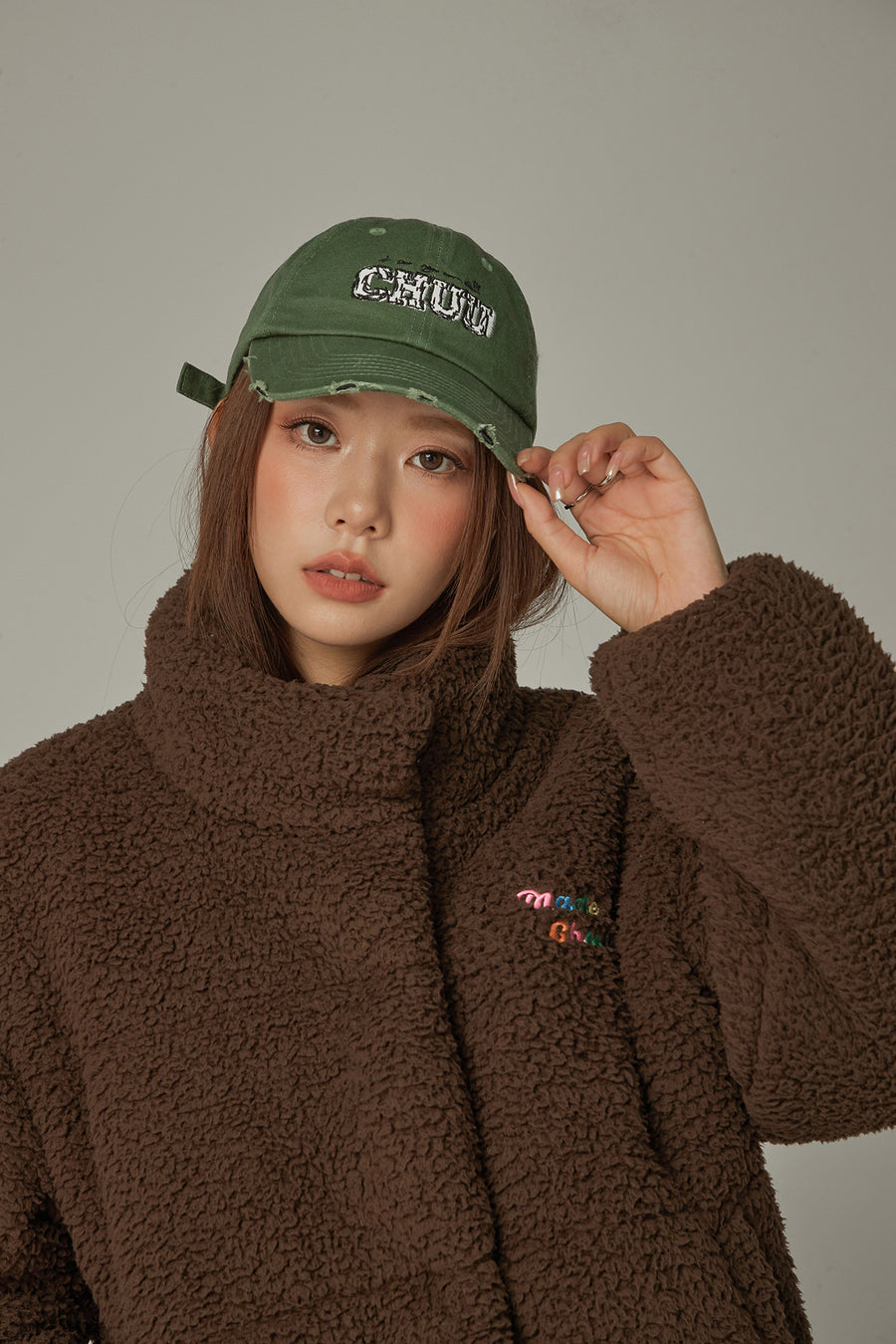 CHUU Embroidered Lettering Baseball Cap