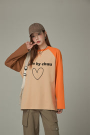 Logo Heart Color Long Sleeve T-Shirt