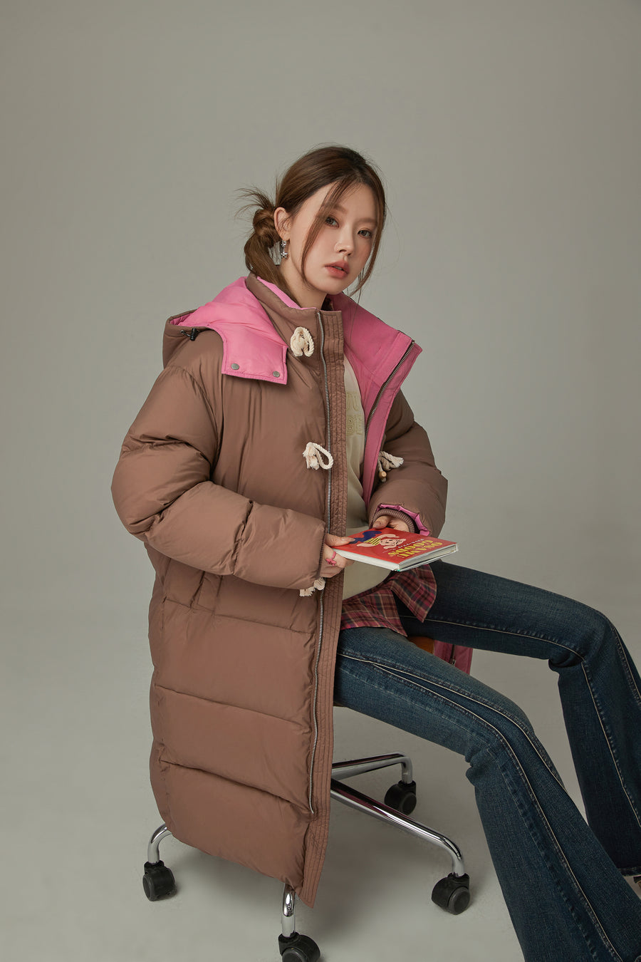 CHUU Boxy Padded Long Coat