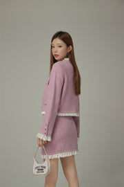 Lace Heart Button Cardigan