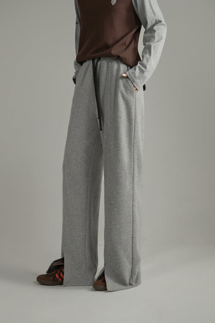 CHUU Slit Sweatpants Wide Pants