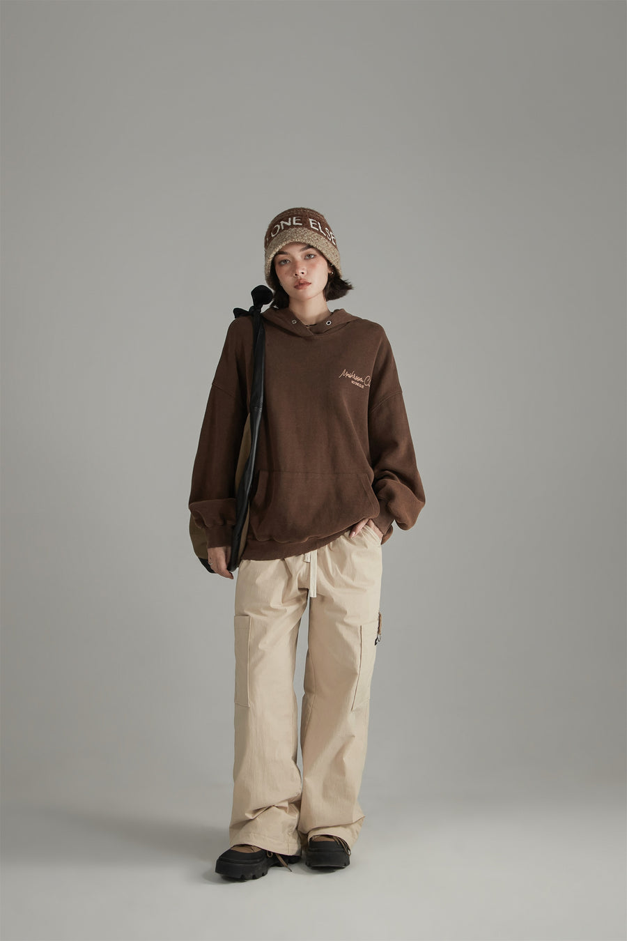 CHUU Simple Basic Banded Wide Pants