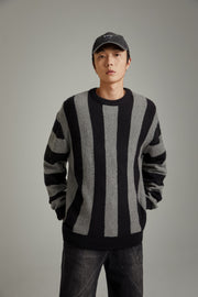 Vintage Color Scheme Stripe Knit Sweater